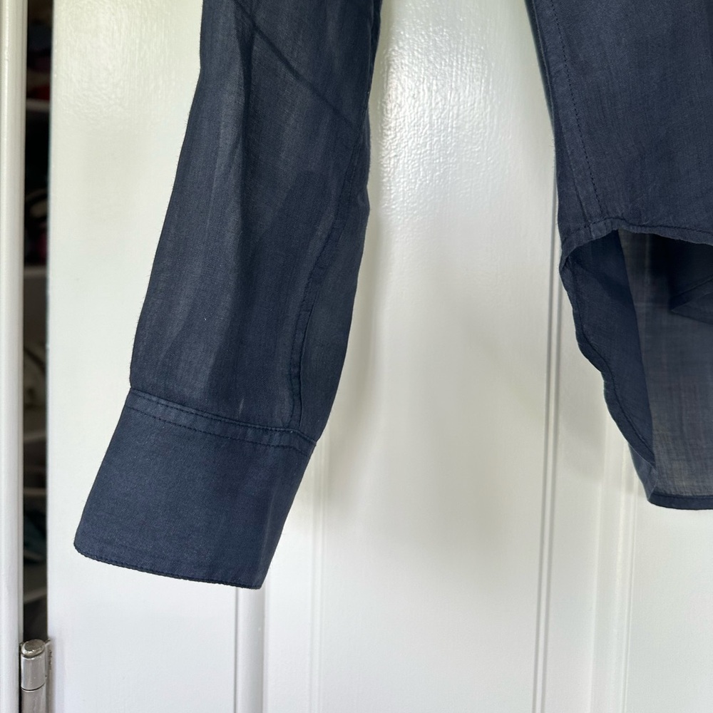 Theory Navy Button-Up Shirt - Picture 2 of 4